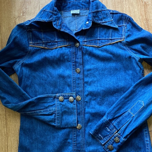 Vintage Equipements Militaires French western denim shirt - Picture 8 of 8